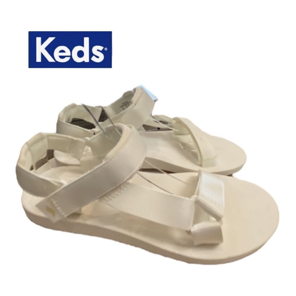 KEDS Trio Eco Snow White Women's Sandals with Tencel NEW 8